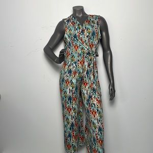 Nina Leonard Sleeveless Printed Jumpsuit Size XL New No Tags